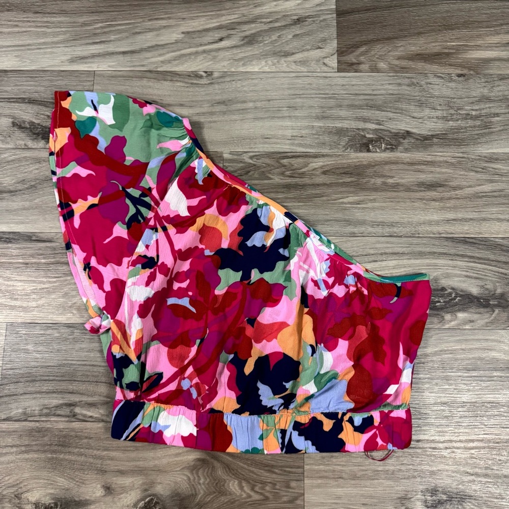 NWT BB Dakota x Steve Madden Rose Water Floral One Shoulder Top Size Medium